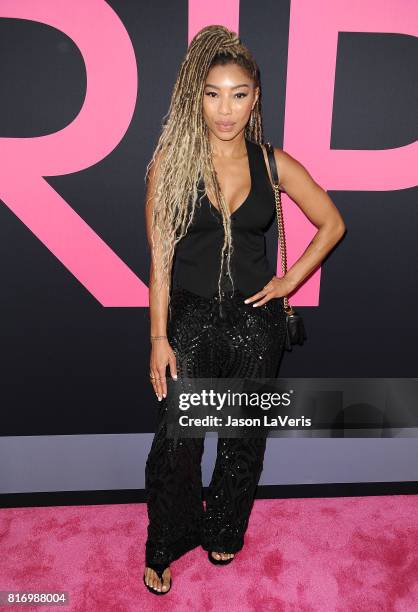 Actress Simone Shepherd attends the premiere of "Girls Trip" at Regal LA Live Stadium 14 on July 13, 2017 in Los Angeles, California.