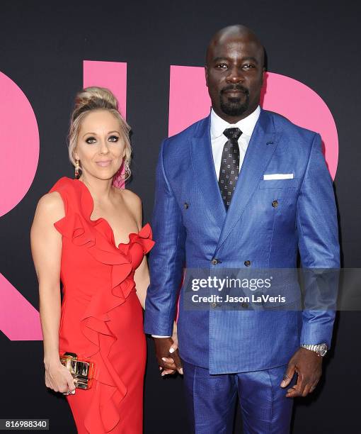 Actor Mike Colter and wife Iva Colter attend the premiere of "Girls Trip" at Regal LA Live Stadium 14 on July 13, 2017 in Los Angeles, California.