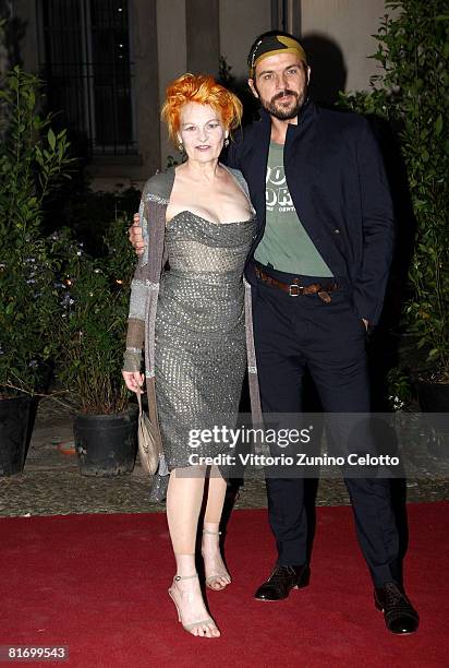 Designer Vivienne Westwood and Andreas Kronthaler attend Uomo Vogue 40th Anniversary Celebration Party as part of Milan Fashion Week Menswear...