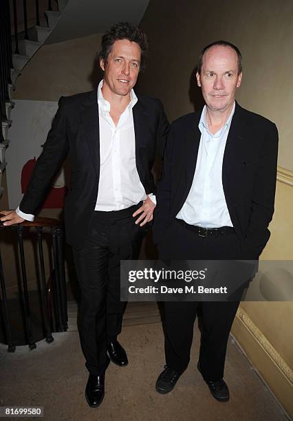 Hugh Grant and Richard Prince attend the Serpentine gallery council dinner in honour of American artist Richard Prince at Morton's on June 23, 2008...