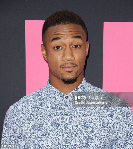 Actor Jessie Usher attends the premiere of "Girls Trip" at Regal LA Live Stadium 14 on July 13, 2017 in Los Angeles, California.