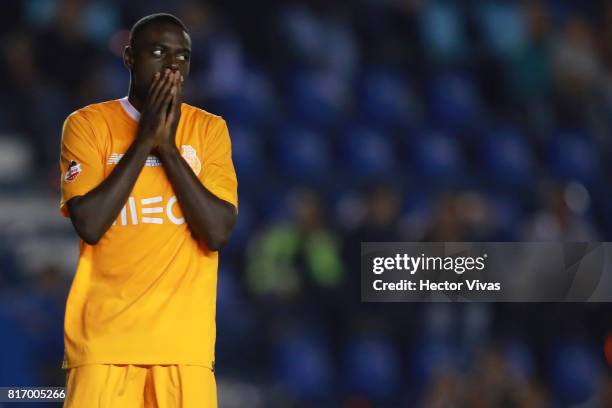 Bruno Martins Indi of Porto reacts after missing a penalty kick during a match between Cruz Azul and Porto as part of Super Copa Tecate at Azul...