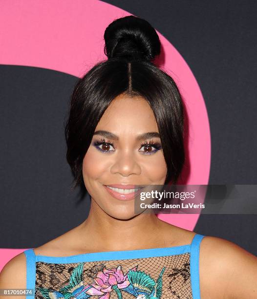 Actress Regina Hall attends the premiere of "Girls Trip" at Regal LA Live Stadium 14 on July 13, 2017 in Los Angeles, California.