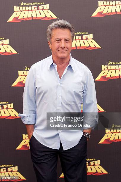 Actor Dustin Hoffman attends a photocall for 'Kung Fu Panda' at the Hassler Hotel, June 25 in Rome Italy.