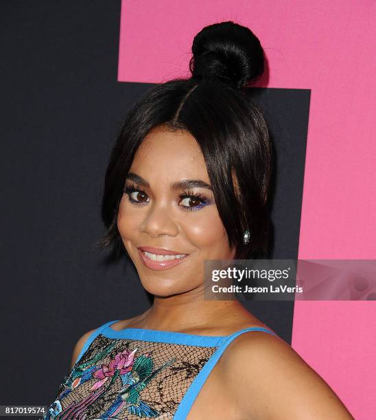 Actress Regina Hall attends the premiere of "Girls Trip" at Regal LA Live Stadium 14 on July 13, 2017 in Los Angeles, California.