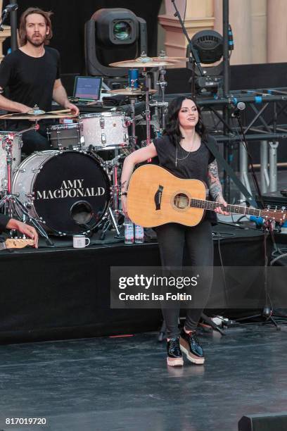 Amy MacDonald performs on stage during the Thurn & Taxis Castle Festival 2017 on July 17, 2017 in Regensburg, Germany.