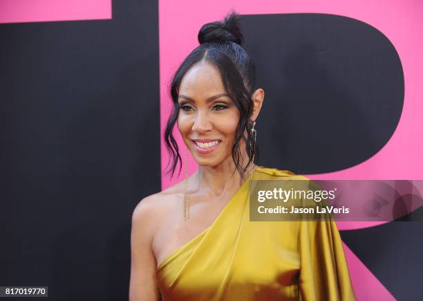 Actress Jada Pinkett Smith attends the premiere of "Girls Trip" at Regal LA Live Stadium 14 on July 13, 2017 in Los Angeles, California.