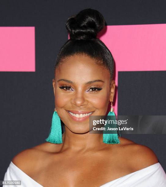 Actress Sanaa Lathan attends the premiere of "Girls Trip" at Regal LA Live Stadium 14 on July 13, 2017 in Los Angeles, California.