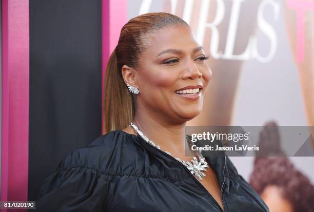 Queen Latifah attends the premiere of "Girls Trip" at Regal LA Live Stadium 14 on July 13, 2017 in Los Angeles, California.