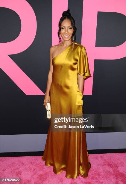 Actress Jada Pinkett Smith attends the premiere of "Girls Trip" at Regal LA Live Stadium 14 on July 13, 2017 in Los Angeles, California.