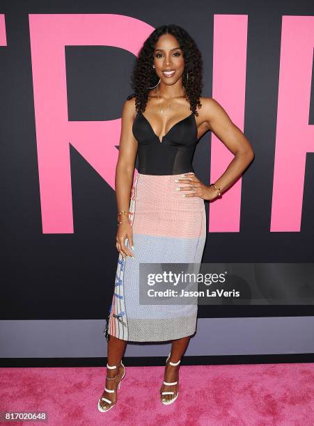 Kelly Rowland attends the premiere of "Girls Trip" at Regal LA Live Stadium 14 on July 13, 2017 in Los Angeles, California.