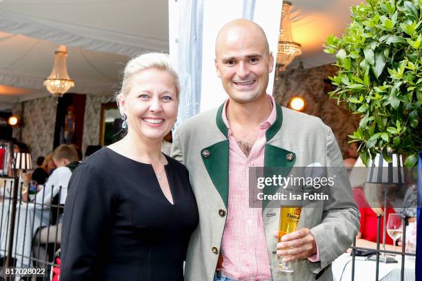 Albert von Thurn und Taxis and guest during the Amy McDonald concert at the Thurn & Taxis Castle Festival 2017 on July 17, 2017 in Regensburg,...