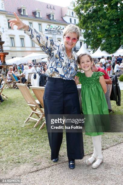 Gloria von Thurn und Taxis and her niece Mimi during the Amy McDonald concert at the Thurn & Taxis Castle Festival 2017 on July 17, 2017 in...