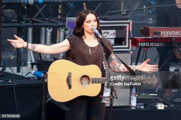Amy MacDonald performs on stage during the Thurn & Taxis Castle Festival 2017 on July 17, 2017 in Regensburg, Germany.