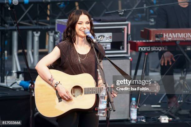 Amy MacDonald performs on stage during the Thurn & Taxis Castle Festival 2017 on July 17, 2017 in Regensburg, Germany.