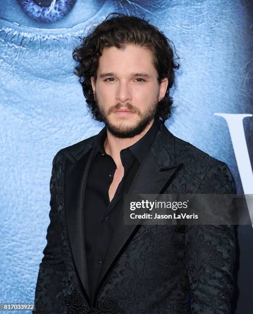 Actor Kit Harington attends the season 7 premiere of "Game Of Thrones" at Walt Disney Concert Hall on July 12, 2017 in Los Angeles, California.