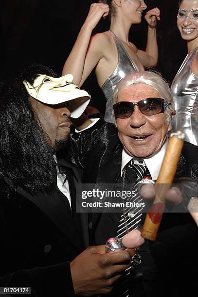 Rapper Sean "Diddy" Combs and Designer Roberto Cavalli attend the Cavalli Cipriani Halloween Ball 2007 hosted by Roberto Cavalli and Giuseppe...