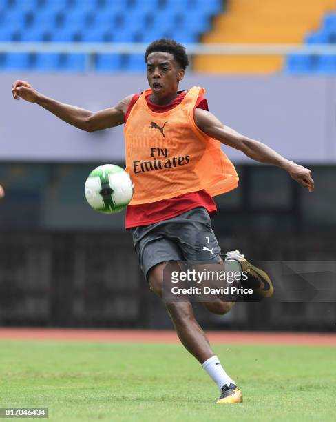 Joe Willock of Arsenal during an Arsenal Training Session at Yuanshen Sports Centre Stadium on July 18, 2017 in Shanghai, China.