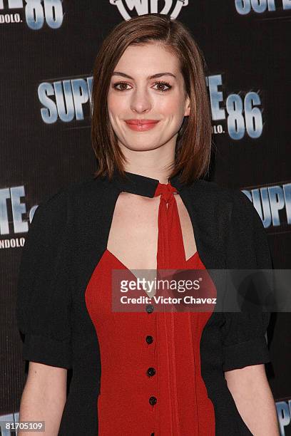 Actress Anne Hathaway attends the "Get Smart" photo call at Hotel Four Seasons on June 25, 2008 in Mexico City, Mexico.