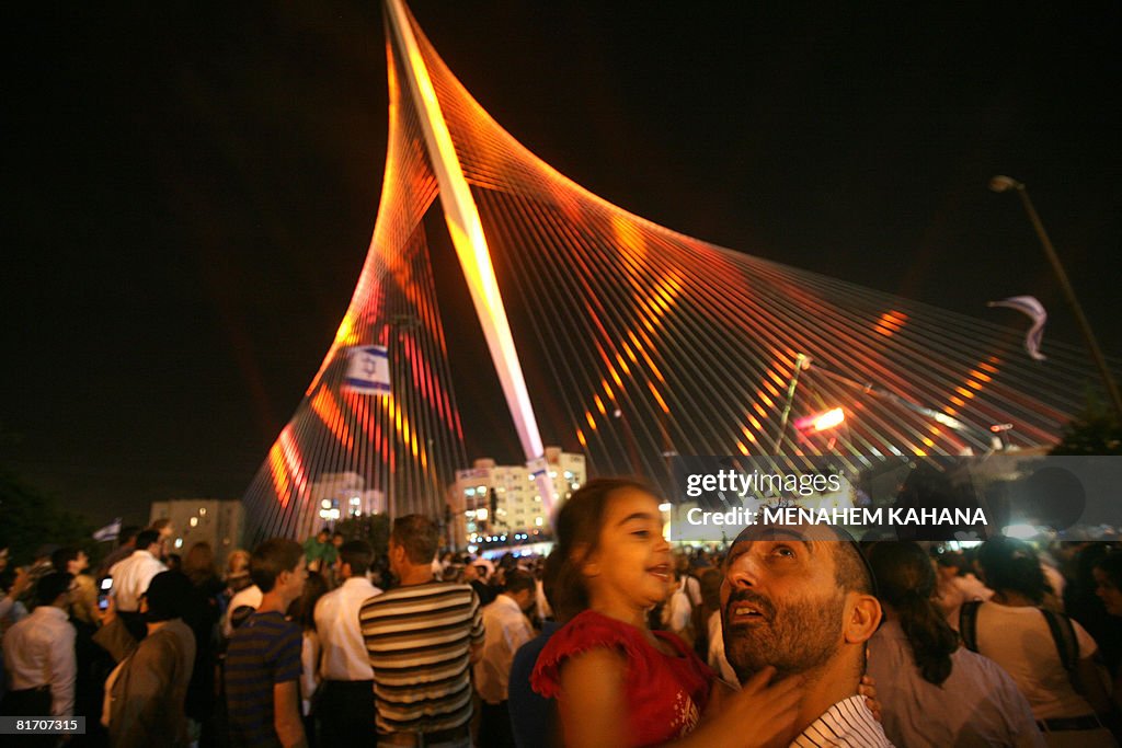 Israelis participate in the inauguration