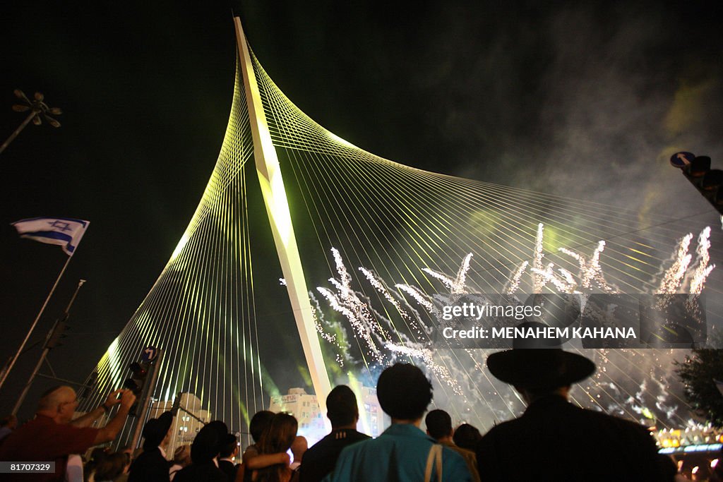Israelis participate in the inauguration