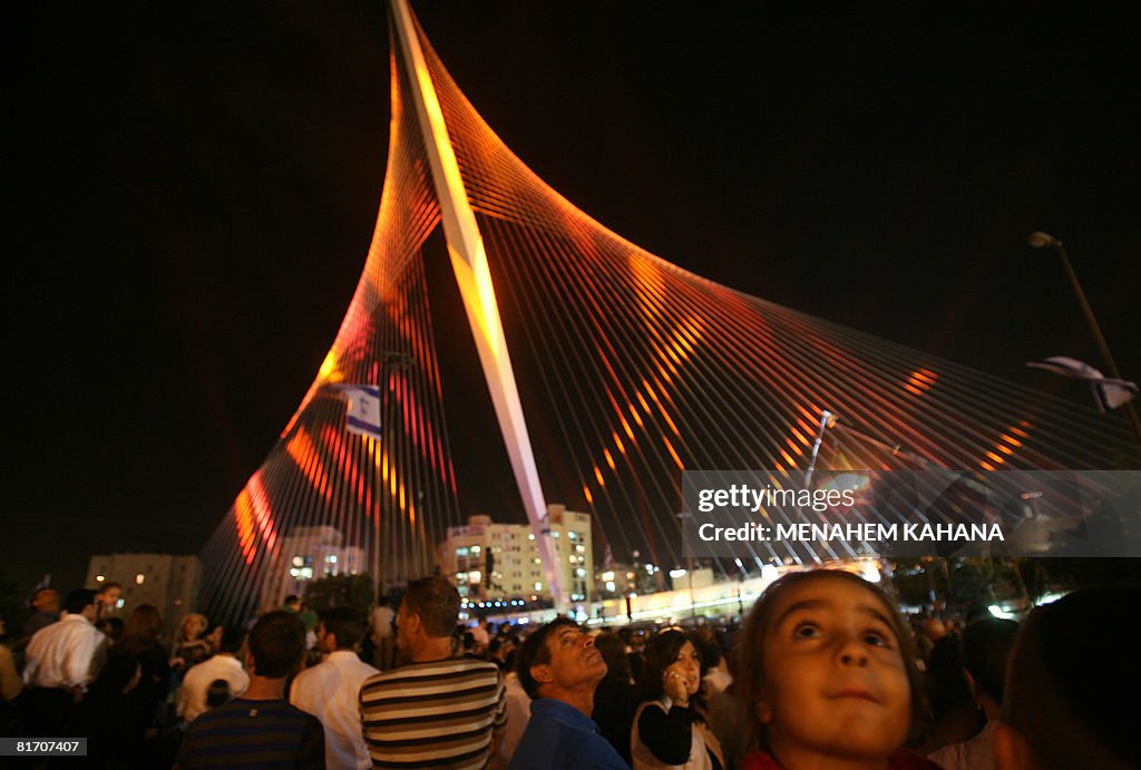 Israelis attend the inauguration ceremon