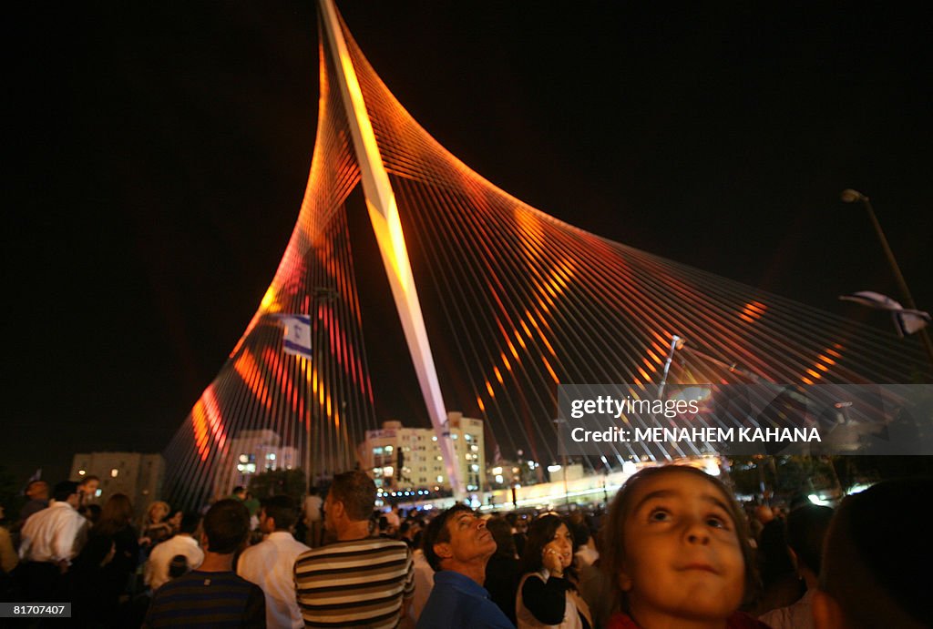 Israelis attend the inauguration ceremon