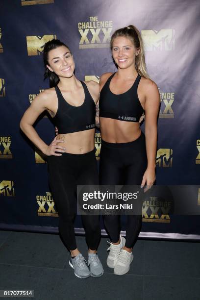 Kailah Casillas and Jenna Compono attend The Challenge XXX: Ultimate Fan Experience at Exceed Physical Culture on July 17, 2017 in New York City.