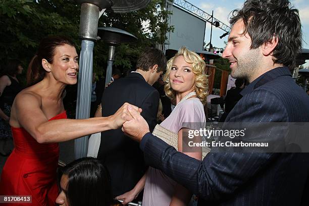 Actress Kate Walsh, actress Katherine Heigl, and musician Josh Kelley attend the 7th Annual Chrysalis Butterfly Ball at a private residence on May...
