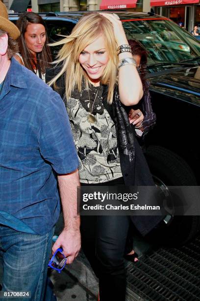 Recording artist Natasha Bedingfield arrives at the Verizon Wireless Communications Store on June 25, 2008 in New York City.