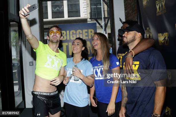 Chris "Ammo" Hall, Kailah Casillas, Jenna Compono, Derrick Henry and Cory Wharton attend The Challenge XXX: Ultimate Fan Experience at Exceed...