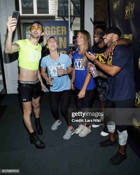 Chris "Ammo" Hall, Kailah Casillas, Jenna Compono, Derrick Henry and Cory Wharton attend The Challenge XXX: Ultimate Fan Experience at Exceed...