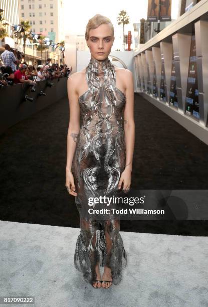 Cara Delevingne attends the premiere of EuropaCorp And STX Entertainment's "Valerian And The City Of A Thousand Planets" at TCL Chinese Theatre on...