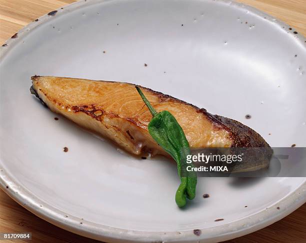 grilled fish - japanese amberjack stock pictures, royalty-free photos & images