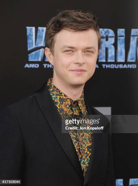 Actor Dane DeHaan arrives at the Los Angeles Premiere "Valerian And The City Of A Thousand Planets" at TCL Chinese Theatre on July 17, 2017 in...