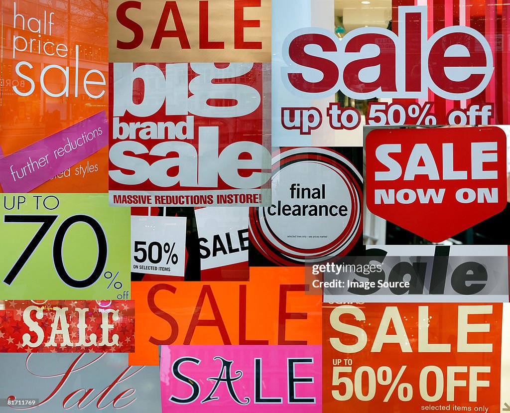 Sale signs