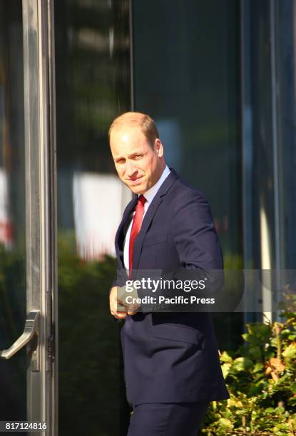 Prince William and Dutchess of Cambridge Caherine visit the Spire Tower building, highest in Warsaw, to meet business start-ups on first day of their...