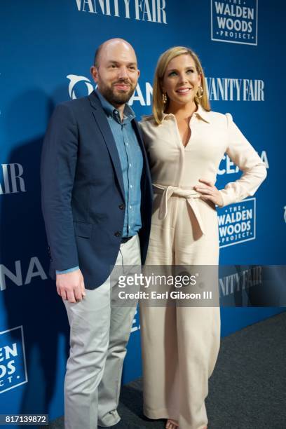 Paul Scheer and June Diane Raphael attend the Oceana And The Walden Woods Project Present: Rock Under The Stars With Don Henley And Friends at...