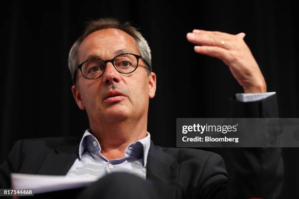 Jerome Pecresse, chief executive officer of GE Renewable Energy, speaks at the Clean Energy Summit in Sydney, Australia, on Tuesday, July 18, 2017....