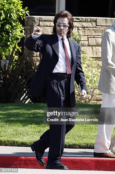 George Chakiris attends Cyd Charisse's Funeral Service at Hillside Memorial Park on June 22, 2008 in Culver City,California.