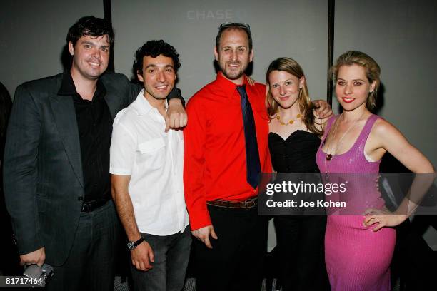 David Ambrose, Actor Gian Murray Gianino, Director Timothy Haskell, Producer Melanie Sylvan and Actress Meital Dohan attend "Stitching" Opening Night...
