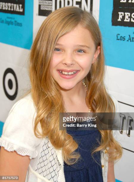 Actress Chloe Grace Moretz attends the 2008 Los Angeles Film Festival screening of "The Poker House" held at the Majestic Crest Theatre on June 25,...