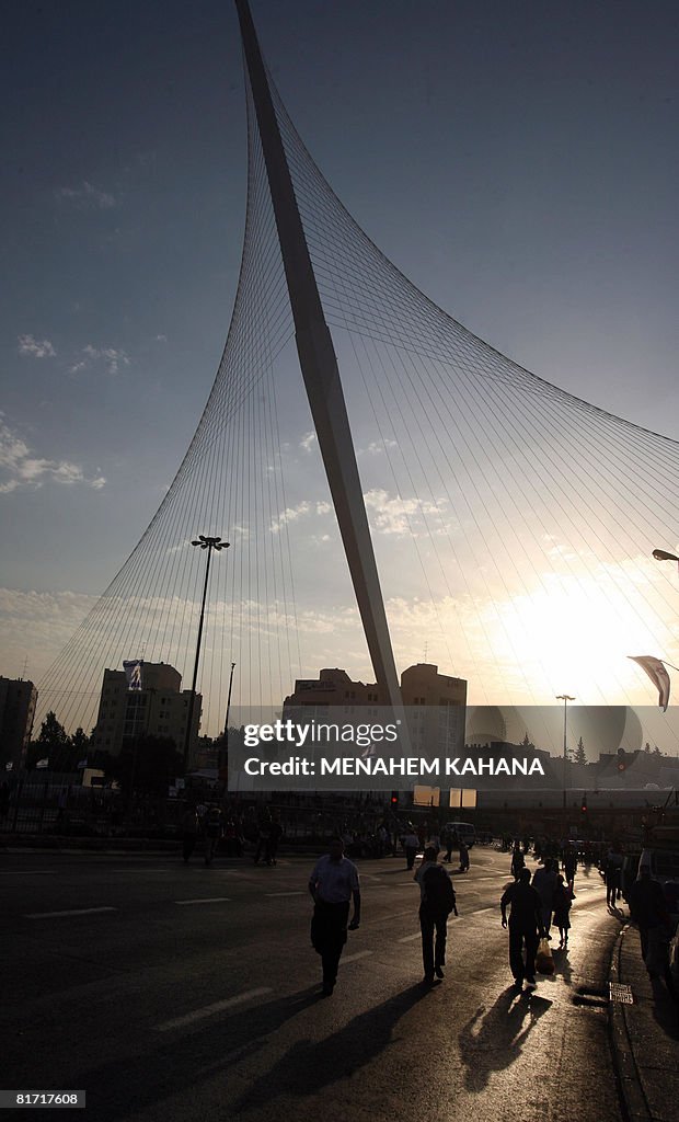 Israelis gather before in the inaugurati