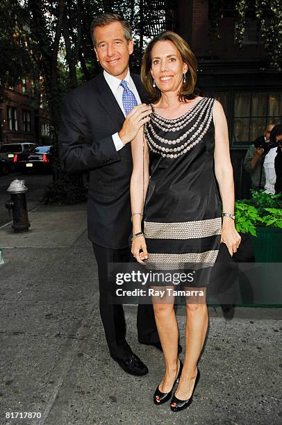 News anchor Brian Williams and his wife Jane Stoddard Williams attend the reception for "Gonzo: The Life and Work of Dr. Hunter S. Thompson" on June...