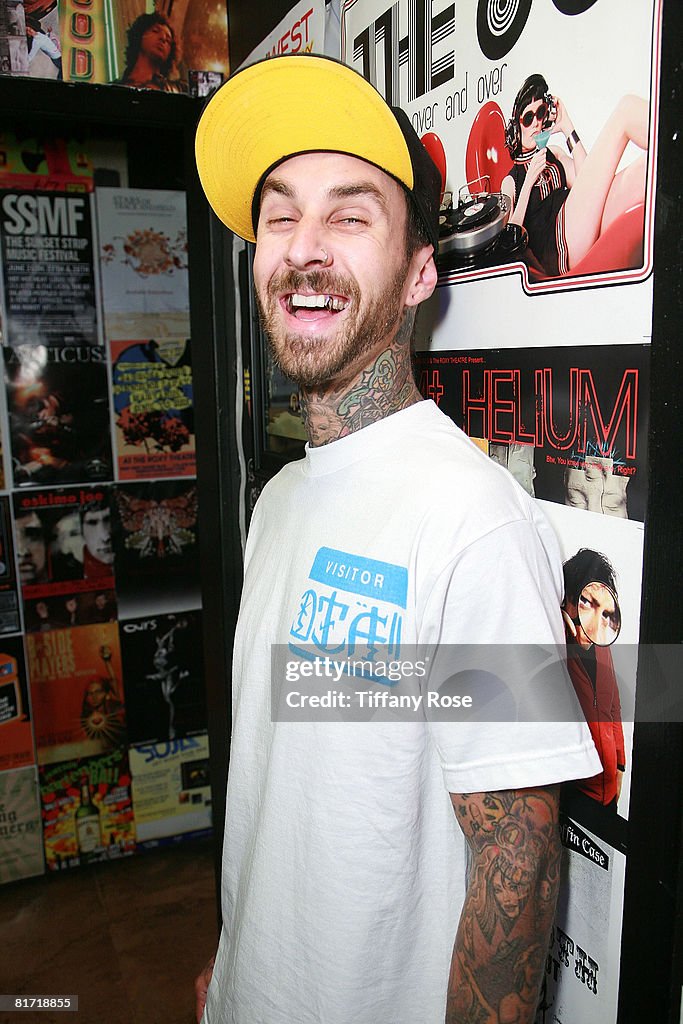 DJ AM And Travis Barker Perform At The Roxy