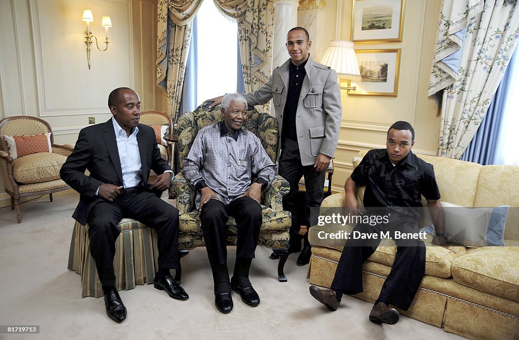 Lewis Hamilton Meets Nelson Mandela Ahead Of The 46664 Concert