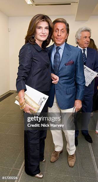 Valentino and guest attend the Richard Prince 'Continuation' Private View at the Serpentine Gallery on June 25, 2008 in London, England.