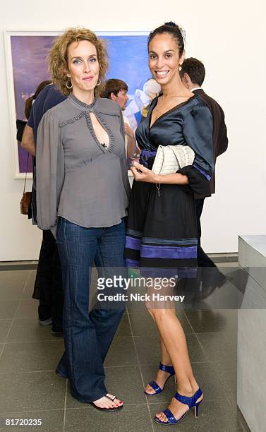 Sarah Woodhead and Jeanette Calliva attend the Richard Prince 'Continuation' Private View at the Serpentine Gallery on June 25, 2008 in London,...