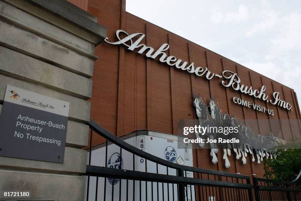 The headquarters of Anheuser-Busch, Inc. Is seen June 26, 2008 in St. Louis, Missouri. Reports indicate that the brewer of Budweiser beer was...