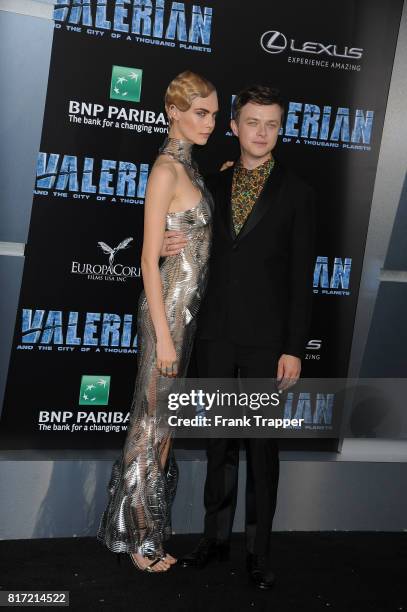 Dane DeHaan and Cara Delevingne attend the premiere of EuropaCorp and STX Entertainment's "Valerian and The City of a Thousand Planets" held at TCL...